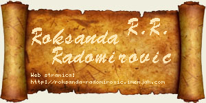 Roksanda Radomirović vizit kartica